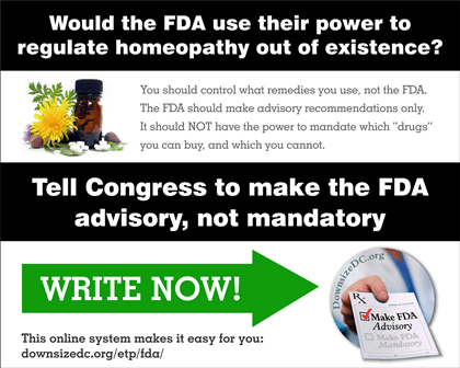 FDA Regulate Homeopathy out of Existence